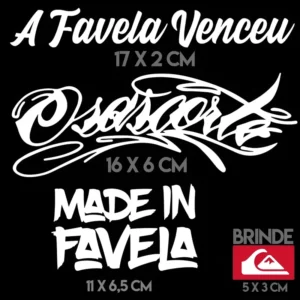 Kit 3 Grau  Osascorte Made In Favela Venceu