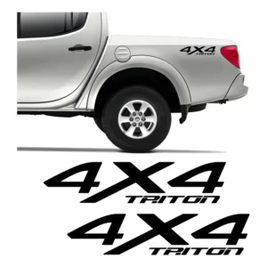 Par Adesivo 4x4 Mitsubishi L200 Triton Vazado Prova D'agua