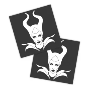 Adesivos P/ Carro 2 Unidaes Branco Malévola Chifres
