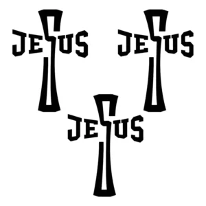 3 Adesivos Cruz Jesus + Brindes Sortidos