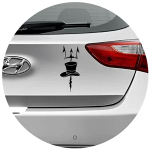 Adesivo Carro Vidro Exu 7 Encruzilhadas Candomblé 15cm Preto
