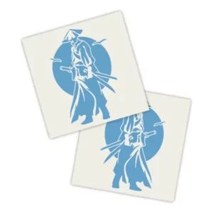 Adesivos P/ Carro 2 Unidaes Azul Samurai Errante