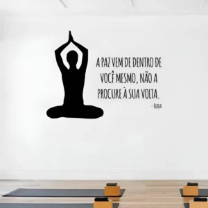 Adesivo De Parede Decorativo Frase Yoga Zen