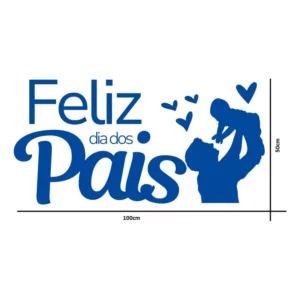 Vinil Nicolados Dia dos Pais cor azul com desenho de dia dos pais en rolo