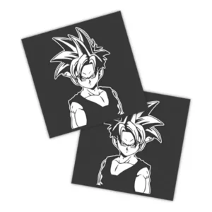 Adesivos P/ Carro 2 Unidaes Branco Gohan Super Saiyajin