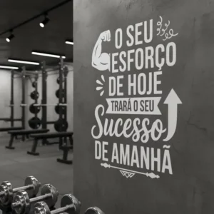 Adesivo De Parede Frase Motivação Academia Esforço Sucesso