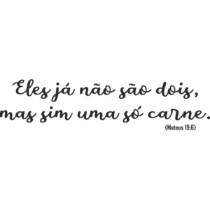 Adesivo Parede Frase Versículo Da Bíblia (mateus 19:6)