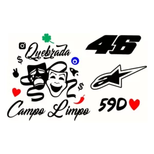 Kit 4 Adesivos Alpinestars 59d Quebrada Campo Limpo 46