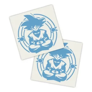 Adesivos P/ Carro 2 Unidaes Azul Goku Meditando