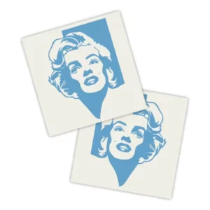 Adesivos P/ Carro 2 Unidaes Azul Marilyn Olhar