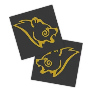 Adesivos P/ Carro 2 Unidaes Amarelo Urso Stormcloak