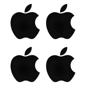 Adesivo Apple Premium 4 Unidades Tamanho Original Maçã