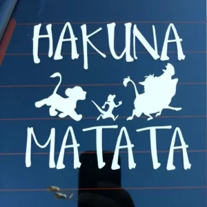 Conjunto De Adesivos P/ Carro - Hakuna Matata Filme Arte