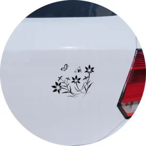 Adesivo Para Carro Jardim Flores E Borboletas
