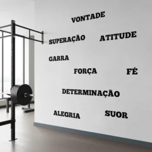Adesivo Palavras Motivação Academia Ambiente Inspirador Top