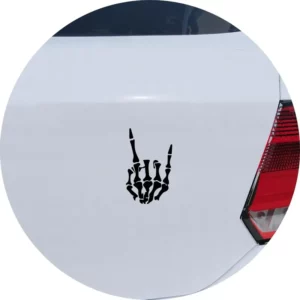 Adesivo Carro Moto Vidro Caveira Rock And Roll