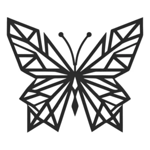 Adesivo Parede Borboleta Preto Fosco Foscauto 65x55cm Autocolante