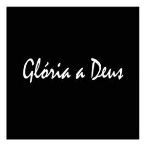 Adesivo Glória A Deus Para Caminhão 60x15cm Branco
