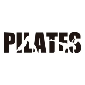Adesivo Parede Preto Pilates Kanto 22x95cm Silhuetas Fitness