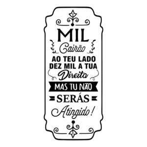 Adesivo Parede Salmo 91:7 Frase Mil Cairão Ai Teu Lado