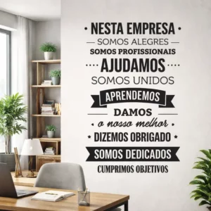 Adesivo De Parede Nesta Empresa Frase Motivacional