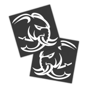 Adesivos P/ Carro 2 Unidaes Branco Elefante Tribal