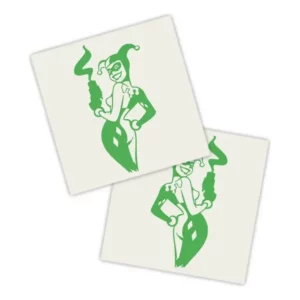 Adesivos P/ Carro 2 Unidaes Verde Arlequina Maluca