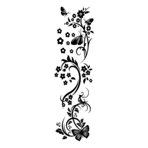 Adesivo Decorativo Parede Floral Borboleta Box Geladeira