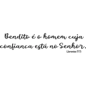 Adesivo Parede Frase Versículo Da Bíblia (jeremias 17:7)