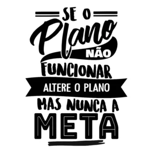 Adesivo Frase Motivacional Decorativo Parede Plano Meta 95cm