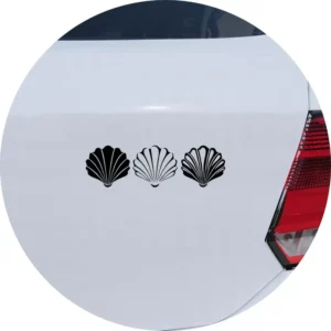Adesivo Carro Moto Vidro Conchas De Praia Marítimas