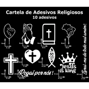 Adesivos Religiosos Cartela