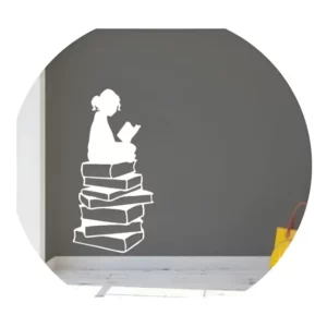 Adesivo Decorativo Branco Cantinho Da Leitura Parede Lisa Mkr Adesivos