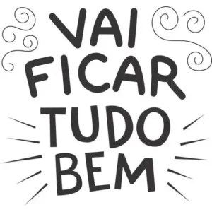 Adesivo De Parede Frase Vai Ficar Tudo Bem Bege Gaudesivos