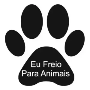 Adesivo Eu Freio Para Animais Pata 10 Cm