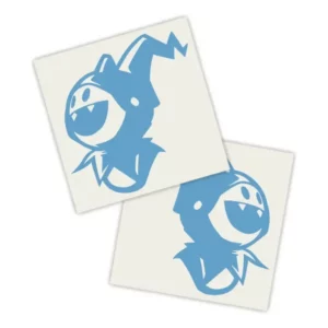 Adesivos P/ Carro 2 Unidaes Azul Mascote Gelado