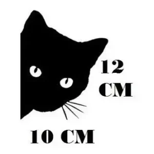 Adesivo Divertido Gatinho Gato Preto Pet