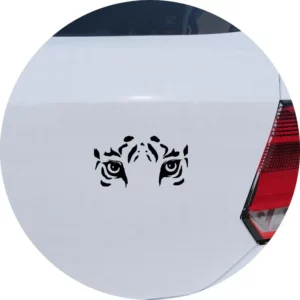 Adesivo Carro Moto Vidro Olhar Olhos De Tigre Onça 18x10