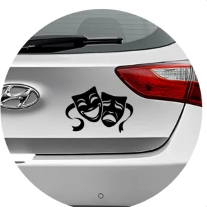 2 Adesivos Chora Agora Ri Depois Holografico Para Carro Moto