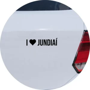 Adesivo De Carro Eu Amo Jundiaí - I Love Jundiaí