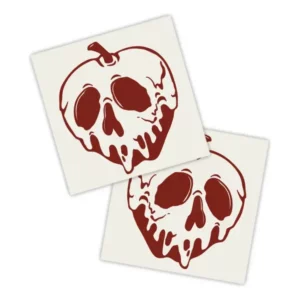 Adesivos P/ Carro 2 Unidaes Vermelho Maçã Envenenada