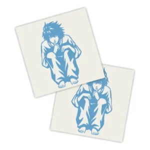 Adesivos P/ Carro 2 Unidaes Azul L De Death Note