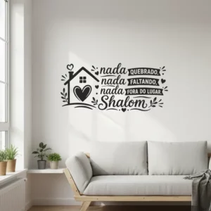 Adesivo Parede Nada Quebrado Faltando Fora Do Lugar Shalom