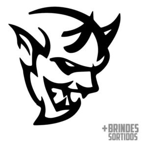 Adesivo Grande Demon Dodge 21 X 20,5 Cm Em Vinil Premium