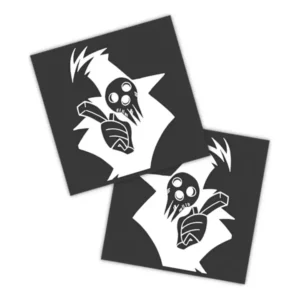 Adesivos P/ Carro 2 Unidaes Branco Lorde Da Morte