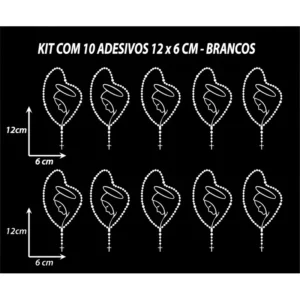 Adesivo Terço Nossa Senhora - Kit Com 10 Adesivos 12 X 6