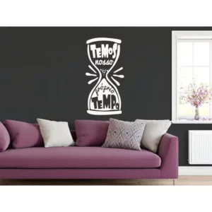 Adesivo Decorativo Frase Temos Nosso Próprio Tempo Cor Branco