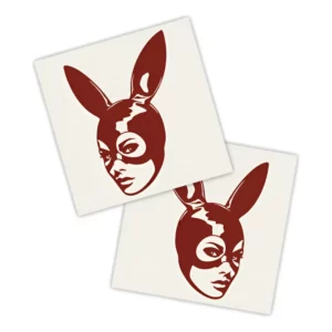 Adesivos P/ Carro 2 Unidaes Vermelho Máscara Ariana Grande