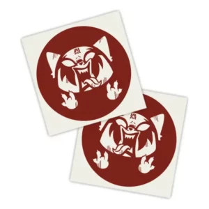 Adesivos P/ Carro 2 Unidaes Vermelho Pandinha Furiosa