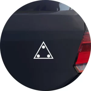 Adesivo Carro Moto Vidro Triangulo De 3 Pontos Maçonaria